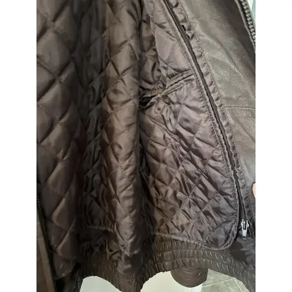 Vintage Towncraft Dark Brown Bomber Jacket - Picture 3 of 5